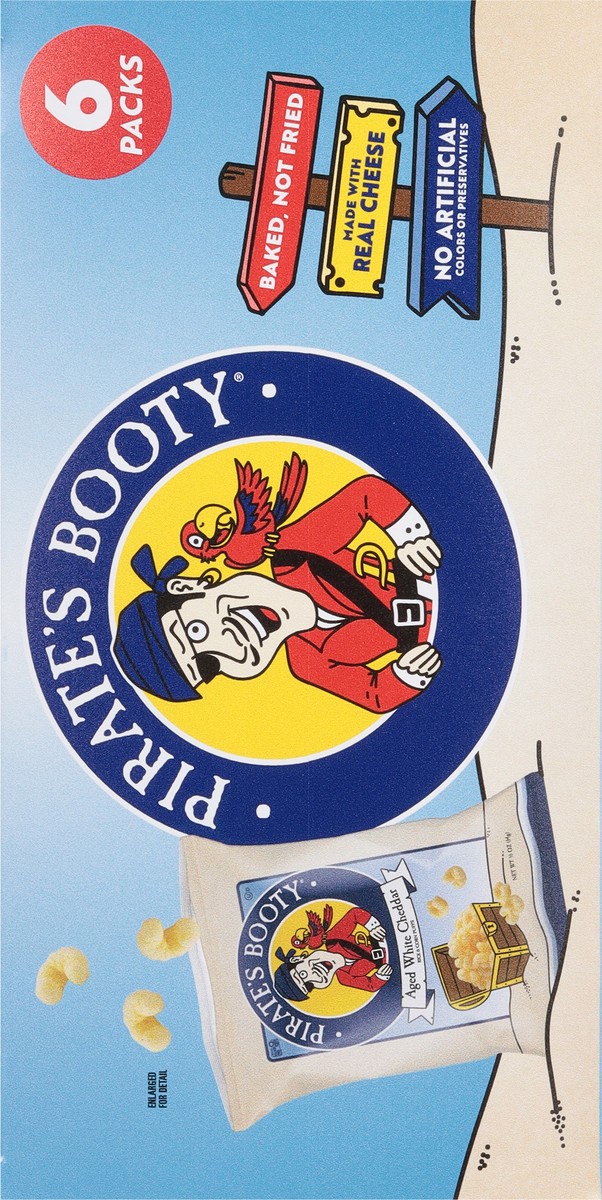 slide 7 of 15, Pirate's Booty Aged White Cheddar Rice & Corn Puffs 6 - 1 oz Bags, 6 ct