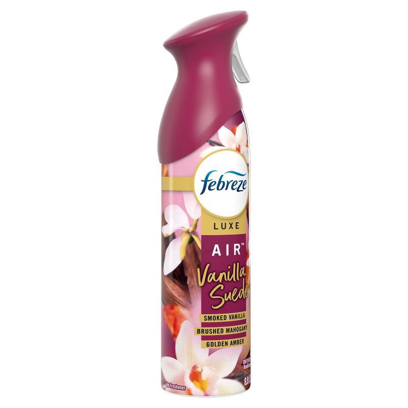 slide 2 of 10, Febreze Air Freshener Spray, Odor-Fighting Room Spray, Vanilla Suede Scent, 8.8 oz, 1 Count, 8.8 oz