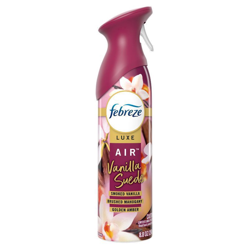 slide 3 of 10, Febreze Air Freshener Spray, Odor-Fighting Room Spray, Vanilla Suede Scent, 8.8 oz, 1 Count, 8.8 oz