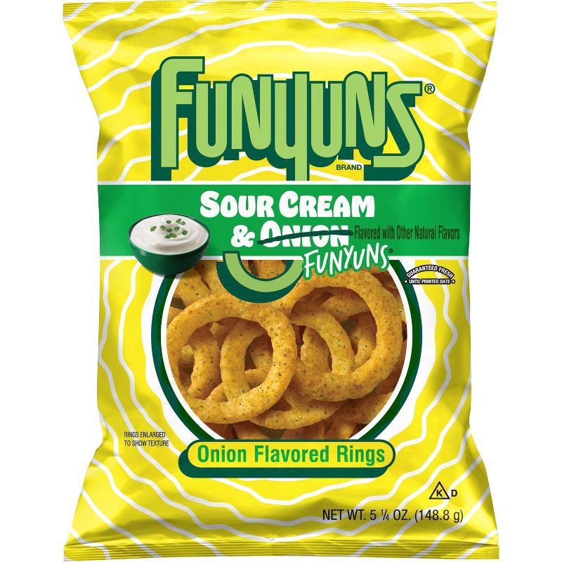 slide 1 of 5, Funyuns Onion Flavored Rings Sour Cream & Onion 5 1/4 Oz, 5.25 oz