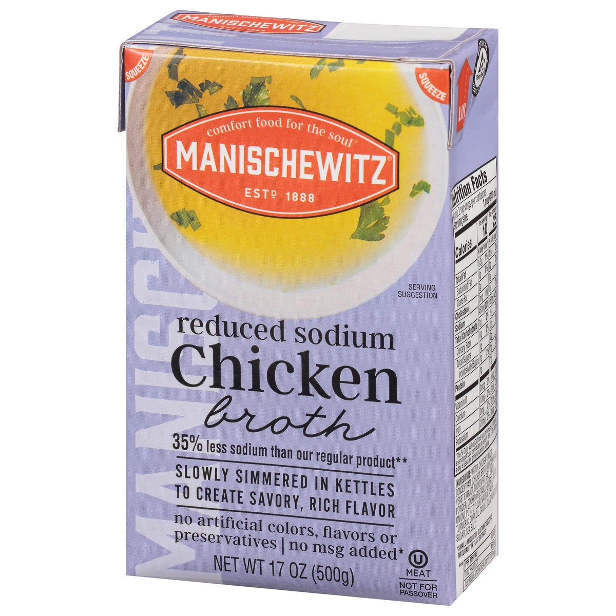 slide 6 of 9, Manischewitz Reduced Sodium Chicken Broth 17 oz, 17 oz