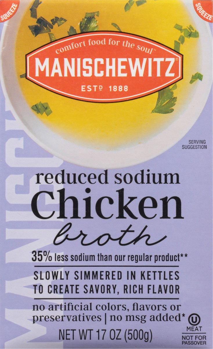 slide 5 of 9, Manischewitz Reduced Sodium Chicken Broth 17 oz, 17 oz