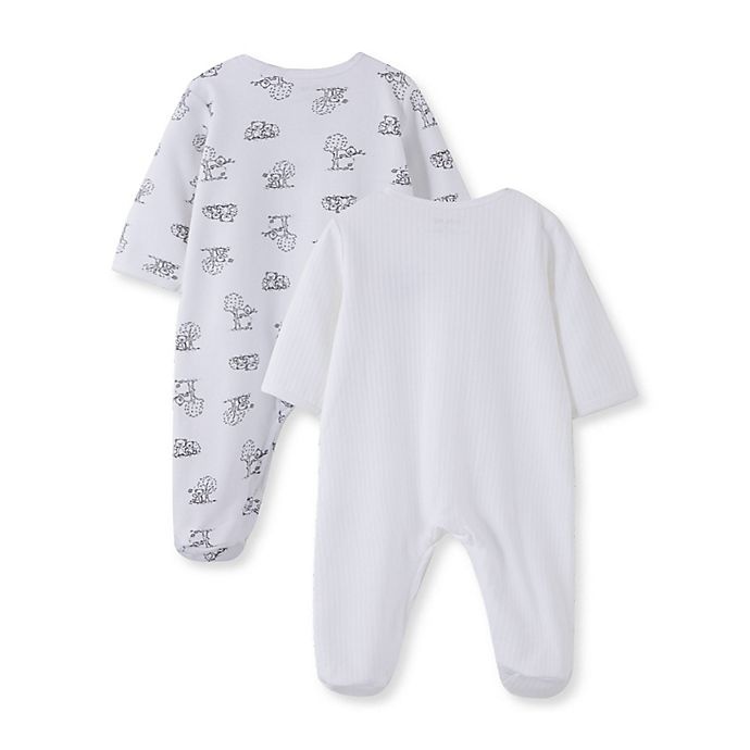 slide 2 of 2, Little Me Newborn Bears Footies - White, 2 ct