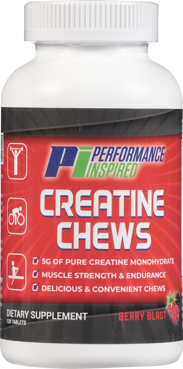 slide 5 of 12, Performance Inspired Nutrition Berry Blast Creatine Chews 120 Tablets, 120 ct