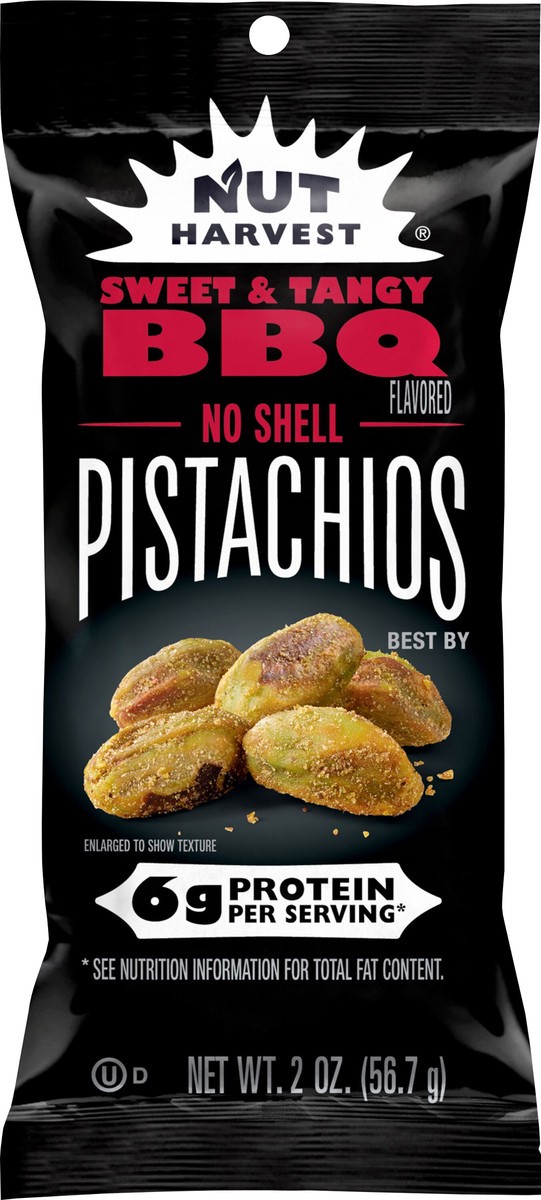 slide 7 of 8, Nut Harvest No Shell Pistachios Sweet & Tangy BBQ Flavored 2 Oz, 2 oz
