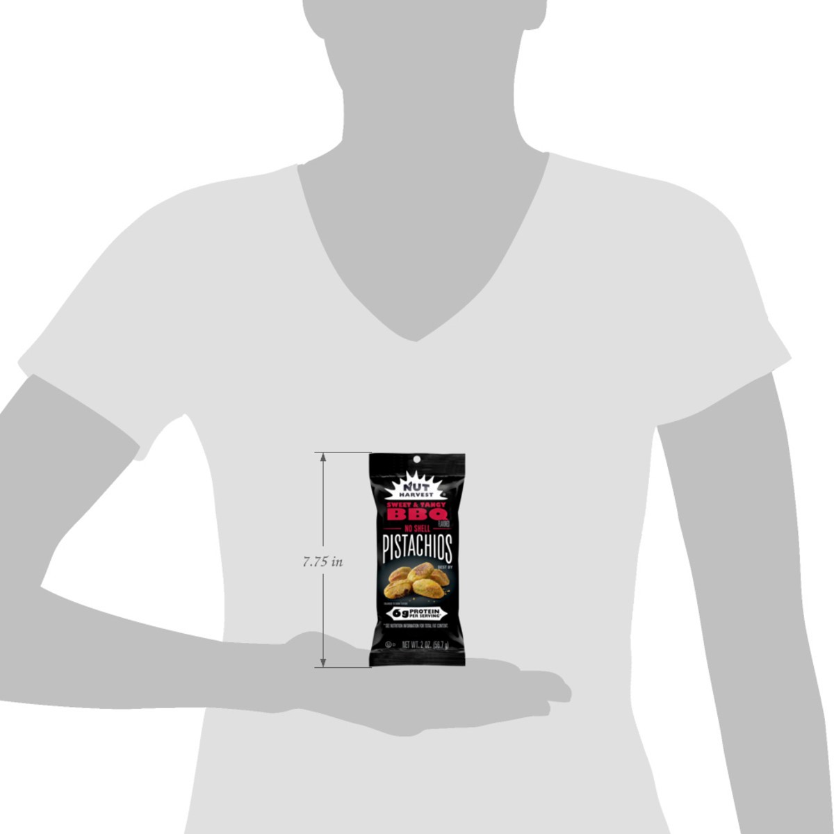 slide 5 of 8, Nut Harvest No Shell Pistachios Sweet & Tangy BBQ Flavored 2 Oz, 2 oz