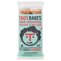 Taos Bakes Bar Dark Chocolate Almond Seasalt - 1.8 Oz