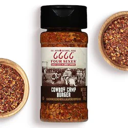 Four Sixes Cowboy Camp Burger Seasoning Blend 3.2oz Bottle - 3.2 Oz