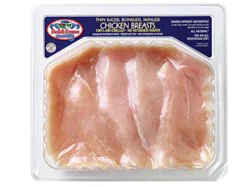 Bell & Evans Chicken Breast Boneless Skinless Thin Value Pack - Lb