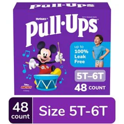 Pull-Ups Potty Training Underwear For Boys Size 5t To 6t - 48 Count