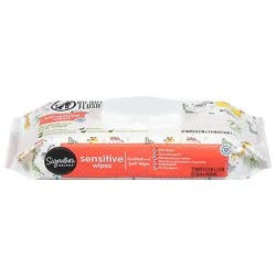 Signature Select Sensitive Wipes Quilted & Soft 1x 72 Ct - 72 Ct