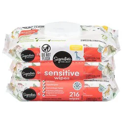 Signature Select Sensitive Wipes Quilted & Soft 3x 216 Ct - 216 Ct