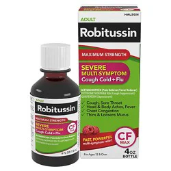Robitussin Severe Cold & Flu Cf 4oz - 4 Fz