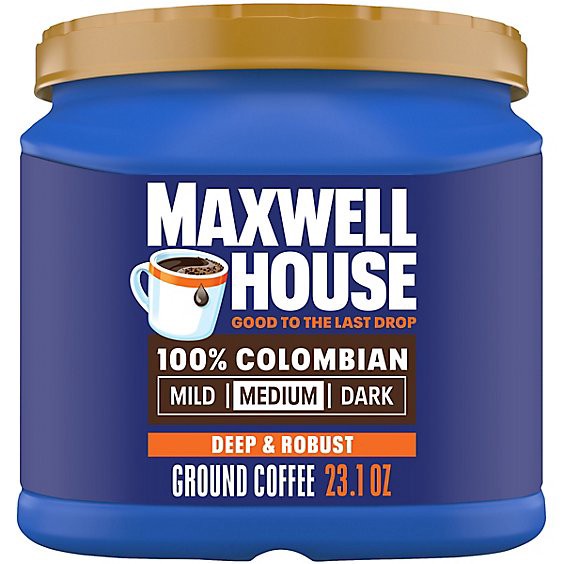 slide 1 of 8, Maxwell House 100% Colombian Ground Coffee - 23.1 Oz, 23.1 oz
