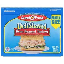 Land O Frost Delishaved Oven Roasted Turkey Family Size - 14 Oz