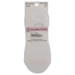 Otg W Inv Sck White Solid - 2 Pr