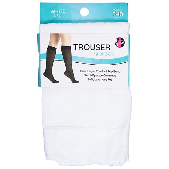 slide 1 of 1, Otg Trsr Sk Opaque Wht - 1 Pr, 1 pair