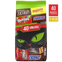 M&m's Snickers Skittles & Starburst Fun Size Halloween Candy Variety Pack - 40 Count