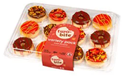 Two-Bite Fall Assorted Mini Donut 12 Count, 8 Ounces - 8 Oz