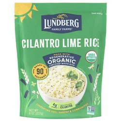Lundberg Cilantro Lime Rice Regenerative Organic Ready In 90 Seconds - 8 Oz