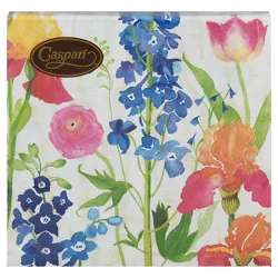 Summer Garden White Luncheon Nakin - Ea