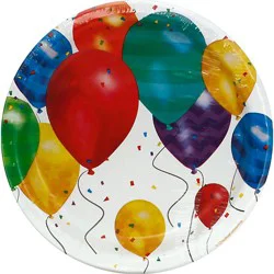 Cre Balloon Blast Snack Plates - 8 Ct