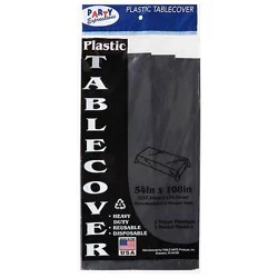 Tblmt 54x108 Black Tablecover - Each