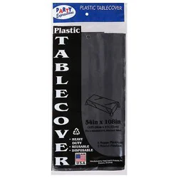 Table-Mate 54x108 Black Tablecover - Each