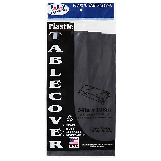 slide 1 of 1, Table-Mate 54x108 Black Tablecover - Each, 1 ct