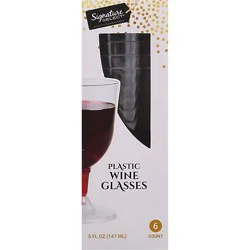 Signature Select 5 Oz Clear Wine Glass - 6 Count