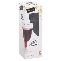 Signature Select 5 Oz Clear Wine Glass - 6 Count