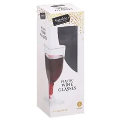 Signature Select 5 Oz Clear Wine Glass - 6 Count
