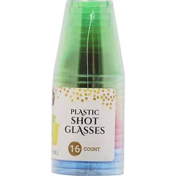 Signature Select 2 Oz Colored Shot Glasses - 16 Count