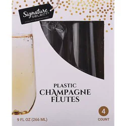 Signature Select Clear Champagne Glass 9 Fl. Oz. - 4 Count