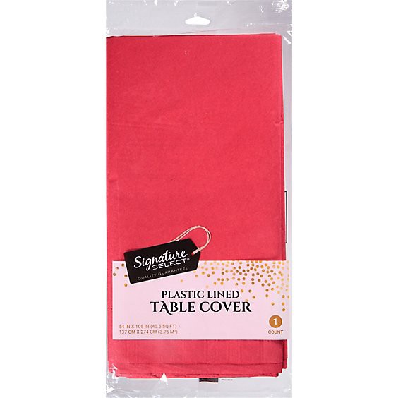 slide 1 of 1, Signature Select 54 X 108 Inch Red Table Cover - Each, 1 ct