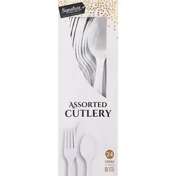 Signature Select White Assorted Cutlery - 24 Count