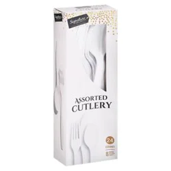 Signature Select White Assorted Cutlery - 24 Count