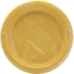 Signature Select Soft Yellow Lunch Plates - 10 Count