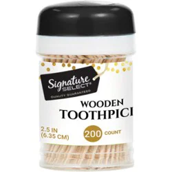 Signature Select Toothpicks Natural - 200 Count