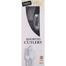 Signature Select Clear Assorted Cutlery - 24 Count