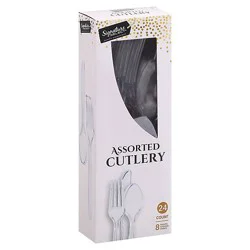 Signature Select Clear Assorted Cutlery - 24 Count