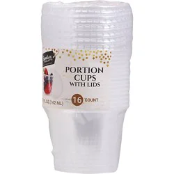 Signature Select Portion Cups With Lids 5.5 Fl. Oz. - 16 Count