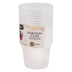 Signature Select Portion Cups With Lids 5.5 Fl. Oz. - 16 Count