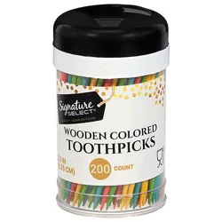 Signature Select Toothpicks Multicolored - 200 Count