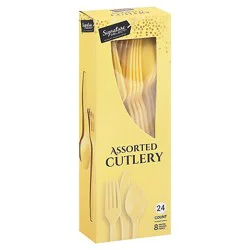 Signature Select Assorted Yellow Cutlery - 24 Count
