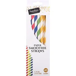 Signature Select Straws Striped Paper - 40 Count