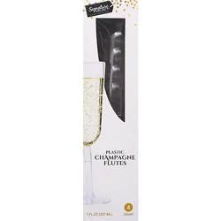Signature Select Champagne Flutes Clear 7 Fl. Oz. - 4 Count