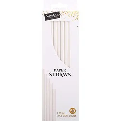 Signature Select Straws White Paper - 50 Count
