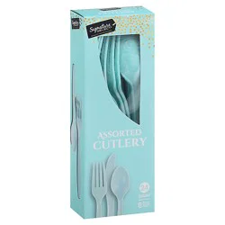 Signature Select Spa Blue Cutlery 24 Count - Each