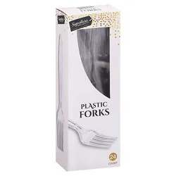 Signature Select Clear Forks - 24 Count